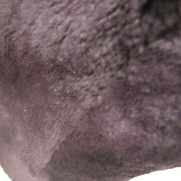 POLO NORTE DEEP PURPLE FULL LENGTH RABBIT FUR COAT - Picture 9 of 14